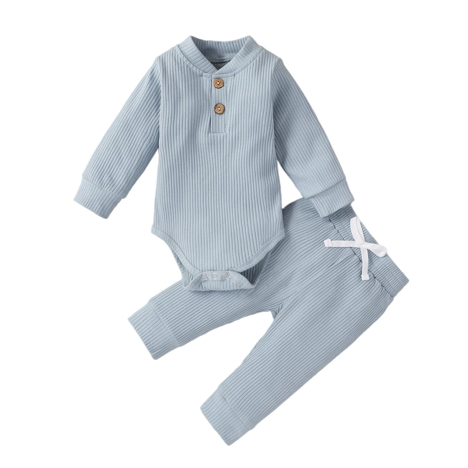 14_97e9e71b-a40a-4976-8837-b9fee6db3cbc Mini Fashion™ – Comfortabel Baby Kledingset Lichtblauw / 60 (0–3 maanden) | Educatief Speelgoed - Afbeelding 1