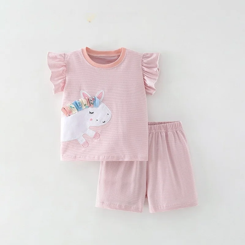 15_b27610ec-53de-49cb-99b9-2a4c5492f980 SunnyBloom– Zomer&Schattig– Matchende Zomerset Eenhoornstrepen / 120 (4-5 jaar) | Educatief Speelgoed - Afbeelding 1