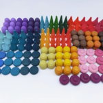 Rainbow Blocks™ – Creatief Kleurenplezier – Houten Kleuren Speelset 162 stuks | Educatief Speelgoed