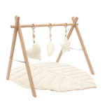 Babygym en Speelkleed MorDesign Leaf Wood Teddy White