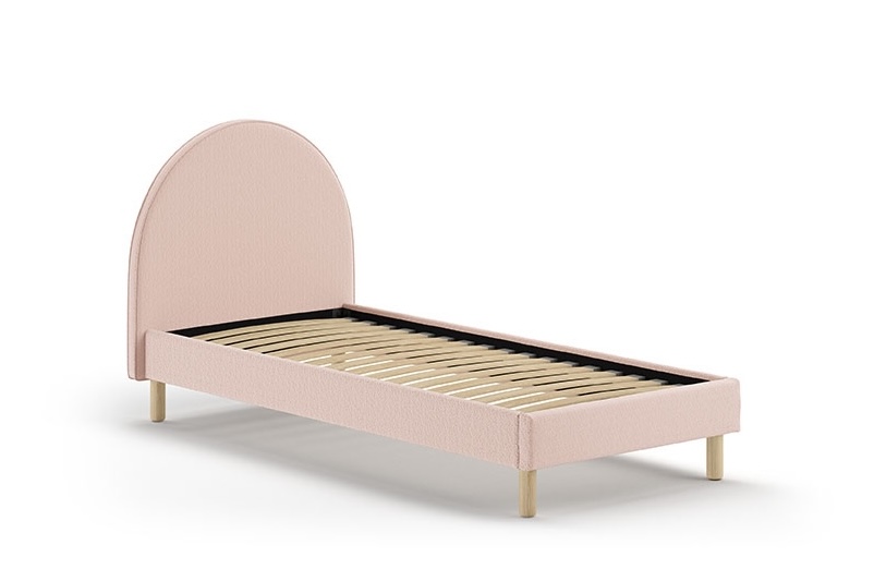 Kinderbed Moon 90x200 Bouclé Roze Kinderbed Moon 90x200 Bouclé Roze - Afbeelding 1