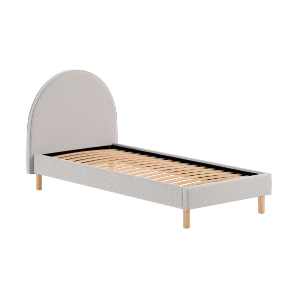 Kinderbed Moon 90x200 Bouclé Grijs Kinderbed Moon 90x200 Bouclé Grijs - Afbeelding 1