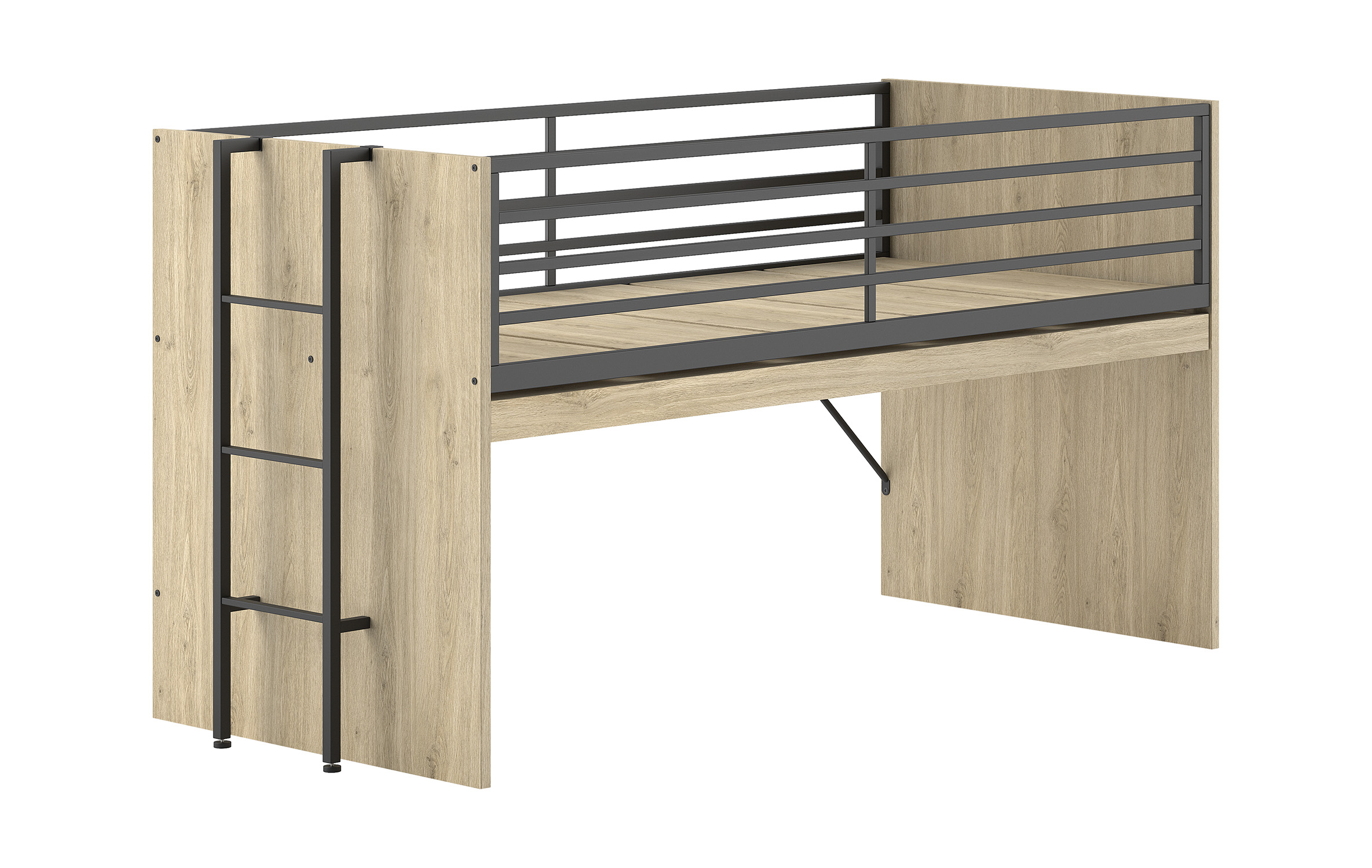 Halfhoogslaper Sam 90x200 met Bureau Halfhoogslaper Sam 90x200 met Bureau - Afbeelding 1