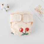 ComfyCotton– Waterdicht&Veilig– Biokatoenen Oefenbroekjes Kersenbeer / S (0-5kg) - 0-3 maanden | Educatief Speelgoed