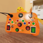 Busy Light Board™  - Licht, Geluid&Plezier - Activiteiten bord Oranje | Educatief Speelgoed