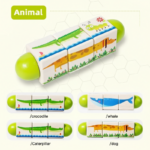 WoodiTurn– Leerzaam&Leuk– Roterende Puzzel Dieren - Groen | Educatief Speelgoed
