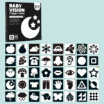VisionBook– Educatief&Leerzaam– Baby Cognitie Kaartenboek 0-3 maanden | Educatief Speelgoed