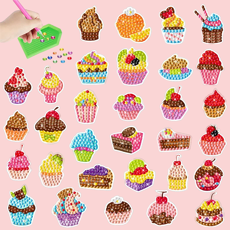 1_72608f31-89a3-4f12-9581-60ced902e3a6 GemArt– Schattig&Glanzend– Diamant Painting Stickers Zoete A | Educatief Speelgoed - Afbeelding 1