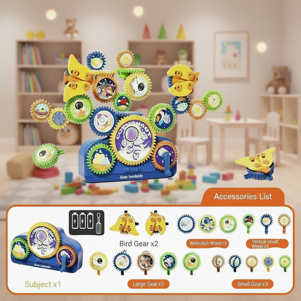 1_751971c5-0486-48f9-a044-7536ff454c98 SmartGears– Educatief&Leuk– 3D Elektrisch Tandwielen Speelset Ruimte | Educatief Speelgoed - Afbeelding 1