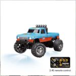 Pocket Speed RC– Snel&Wendbaar– Mini Race Truck Blauw Oranje | Educatief Speelgoed