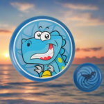 SkyDisk– Interactief&Leuk– Dino Frisbee Blauwe Tyrannosaurus | Educatief Speelgoed