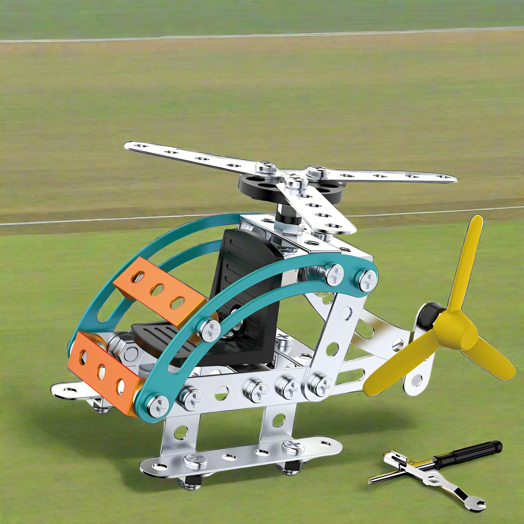 1_fc0443dd-21b5-4f6d-bc71-8aabb6034212 MetalBuild– Stoer&Educatief– Constructie Voertuig Set Vliegtuigen 99 stuks - B | Educatief Speelgoed - Afbeelding 1