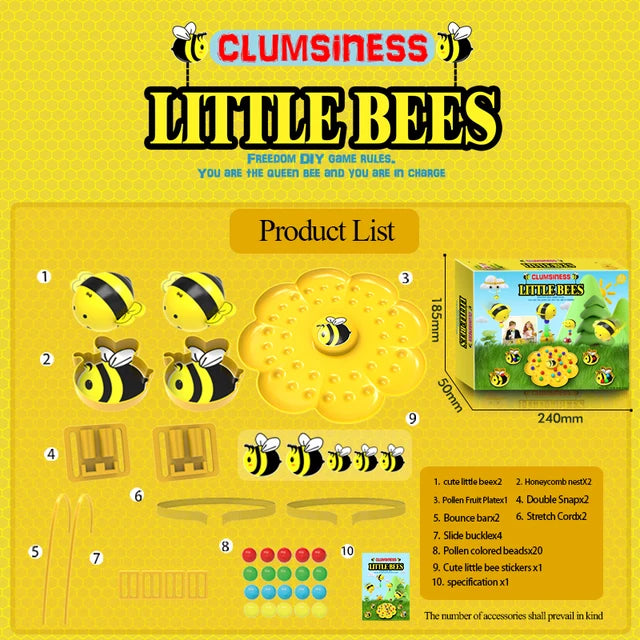 2023-Clumsiness-Little-Bees-Magnetic-Bead-Funny-Family-Board-Party-Games-Parent-Child-Interaction-Adult-Children.jpg_640x640_044f45b5-fdd9-4c13-a819-647abedf1e58 Buzzy Bee Magnetgame™ - Gegarandeerd een Lachexplosie - Clumsiness bordspel 2 spelers | Educatief Speelgoed - Afbeelding 1