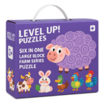 Woods™ - Fijne Motoriek&Creatief - 6-in-1 Puzzel Boerderij | Educatief Speelgoed