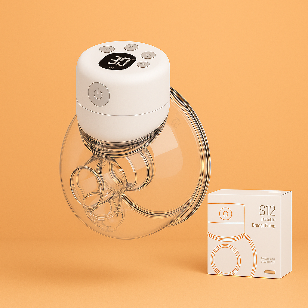 20250725_1127_Geoptimaliseerde_Productfoto_remix_01k10eernxe3k8p6tqyq8bh6vp MammaFlow– Draadloos&Discreet– Handsfree Elektrische Borstkolf Enkel | Educatief Speelgoed - Afbeelding 1