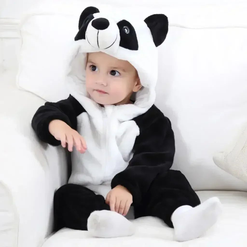 21_3f4ca191-ba1e-4576-aa4e-d7435e38e38e Mini Fashion™ – Dieren Dromenland – Kinder Dieren Onesie Panda / 70 (2-6 maanden) | Educatief Speelgoed - Afbeelding 1
