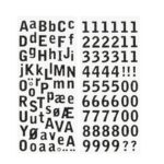 Stickers - letters en cijfers - glitter zwart