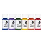 Textielverf set - lichte stoffen - 6x 50 ml - regenboog