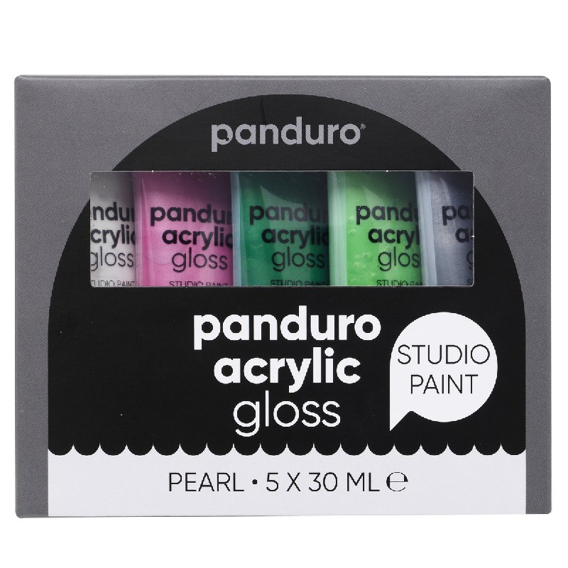 Panduro acrylverf set - 5x 30 ml - glans parelmoer Panduro acrylverf set - 5x 30 ml - glans parelmoer - Afbeelding 1