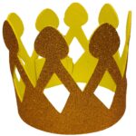 Hobbyrubber kroon - goudkleurig