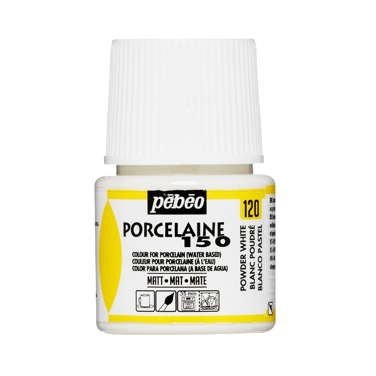 Porseleinverf - 45 ml - mat - wit Porseleinverf - 45 ml - mat - wit - Afbeelding 1