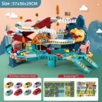 JurassicRun– Stoer&Leerzaam– Dino Racebaan met Auto’s 8 auto's | Educatief Speelgoed