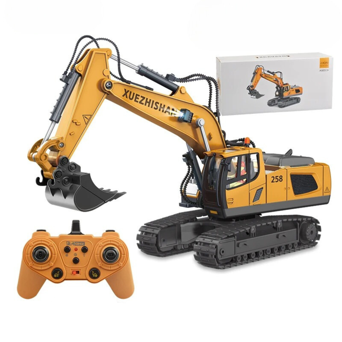 2_17492803-9ccd-4459-9007-bc28ae37bcab MegaMover™ - Perfect voor kinderen en jonge bouwers - RC Bouwvoertuig Graafmachine Groot | Educatief Speelgoed - Afbeelding 1