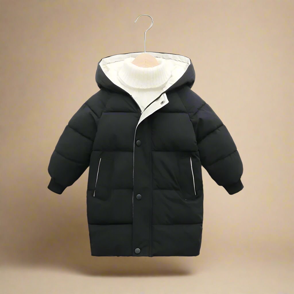 2_337a102c-078a-4188-933b-7ecab35d96a8 CuddleCoat– Knus&Beschermend– Katoenen Winterjas Zwart / 120 (5 jaar / 60 cm / 84 cm) | Educatief Speelgoed - Afbeelding 1