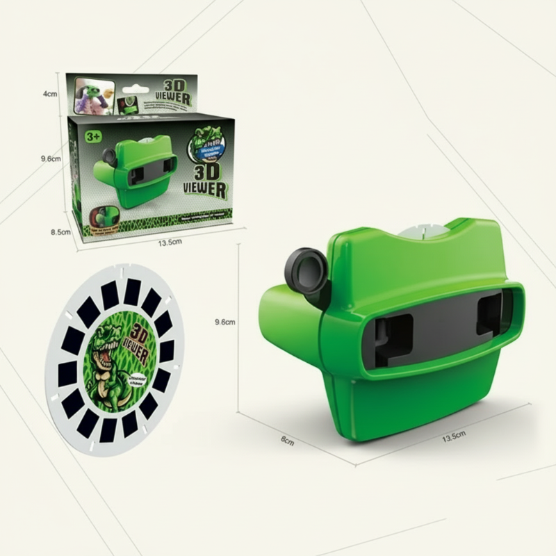 2_53ee5c68-47d8-4278-a06f-8228d55f0cbc ViewMax– Retro&Leuk– 3D Kijker Groen | Educatief Speelgoed - Afbeelding 1