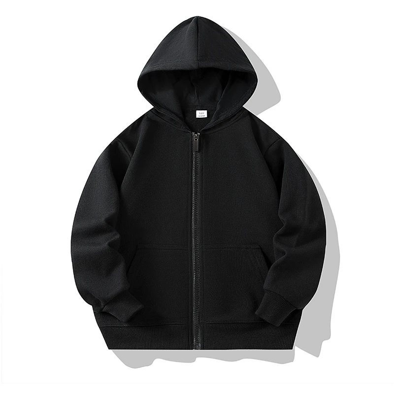 2_60850da4-38a6-4a04-a639-7d9f7801d196 CoolKids– Stoer&Warm– Hoodie met rits Zwart / 150 (9-10 jaar) | Educatief Speelgoed - Afbeelding 1