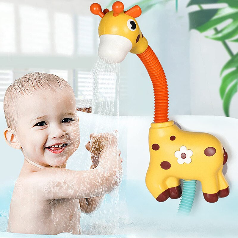 2_649dc5f9-98c8-40c4-b537-537c026eeb59 Bath Giraffe™ - Giraffe spetterpret - Badsproeier douchekop | Educatief Speelgoed - Afbeelding 1