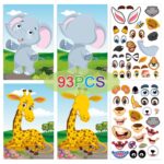 Funny Faces™ – Dierenpret&Plakplezier– Herbruikbaar Stickerboek Dier - 93 Stickers | Educatief Speelgoed