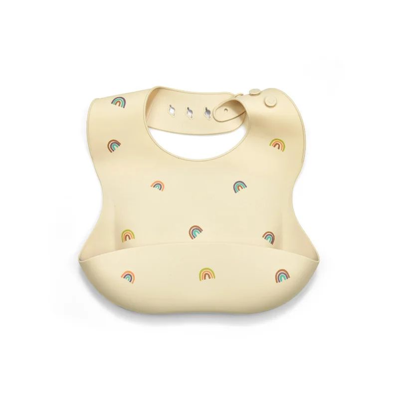 2_69681dab-681b-4f3e-82b9-42ff4aeed941 Silicone Bib - Waterdicht&Modieus - Silicone Baby Slabbetje Regenboog | Educatief Speelgoed - Afbeelding 1