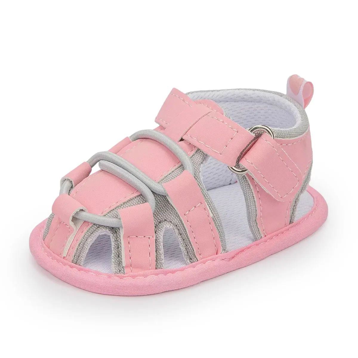 2_83623fe5-9088-4f98-b393-5be17fdec904 Mini Fashion™ - Licht&Comfortabel - Peuter Sandalen Roze Grijs / 2 (6-12 maanden) | Educatief Speelgoed - Afbeelding 1