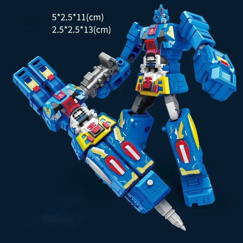 2_91e4b491-8253-452b-8999-143f966b5741 Flip Droid - Tekenen of Transformeren - Transformeerbare Robot Pen Blauw | Educatief Speelgoed - Afbeelding 1