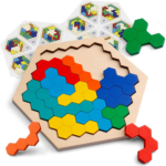 Hexagon Puzzle™ - Oneindige oplossingen - Geometrische Puzzel | Educatief Speelgoed