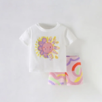 SunnyBloom– Zomer&Schattig– Matchende Zomerset Zonneschijnpatroon / 150 (7-8 jaar) | Educatief Speelgoed