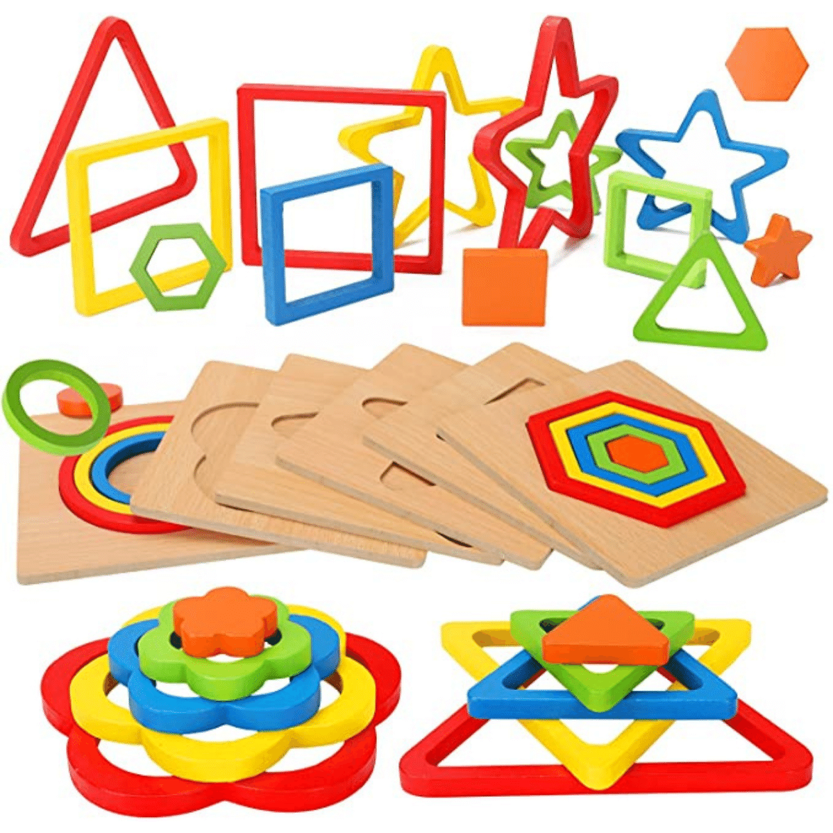 2_a1d40518-d3dc-4d2a-b86a-c978ff94073f Woods™ | Uitdaging voor de jonge geest - Puzzelspel Set van 6 | Educatief Speelgoed - Afbeelding 1