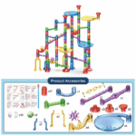 MarbleRun– Veilig&Educatief– Knikkerbaan Bouwset 130 stuks | Educatief Speelgoed