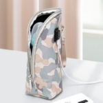 Nurtura– Warm&Onderweg– Draagbare Babyflessenwarmer Camo - Wit - Rits | Educatief Speelgoed