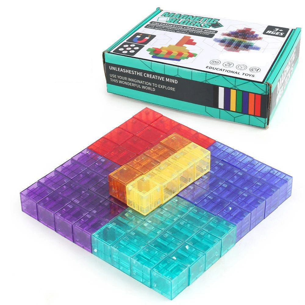 2_cc62dfdb-906e-4b15-b3d8-e96d891f0c04 Magic Cubes - Fantasie&Fun - Magnetische Bouwblokken 72 stuks | Educatief Speelgoed - Afbeelding 1