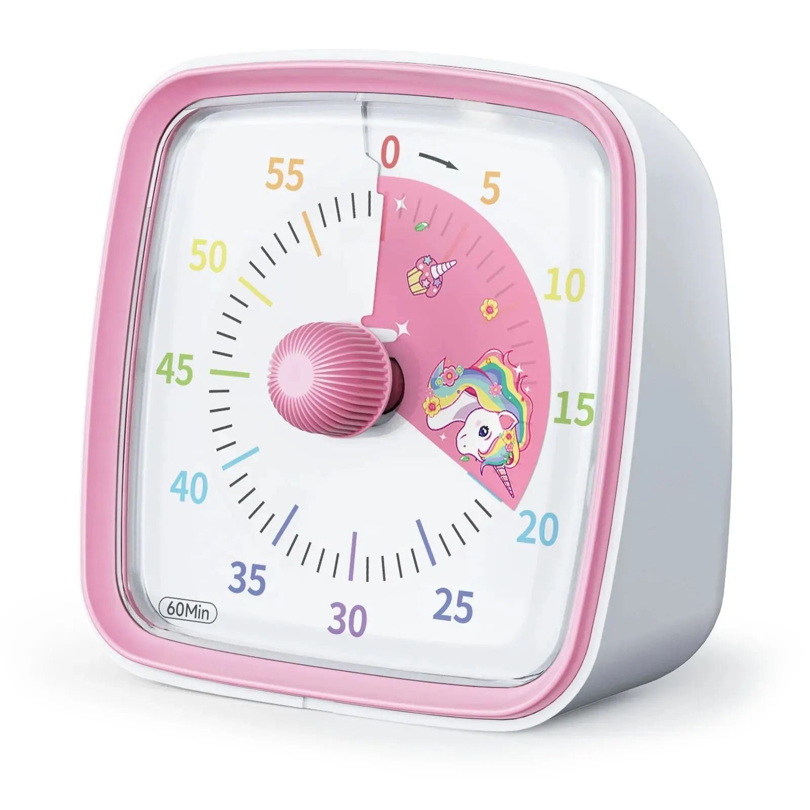 2_d460c15b-0685-4a22-9cf3-87b51226d152 Visual Timer– Kleurig&Kalm– Kinder Timer Roze Oren | Educatief Speelgoed - Afbeelding 1