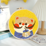 SoftLoop– Zacht&Creatief– DIY Punch Needle Thuisdecor Set Cartoon Kat | Educatief Speelgoed