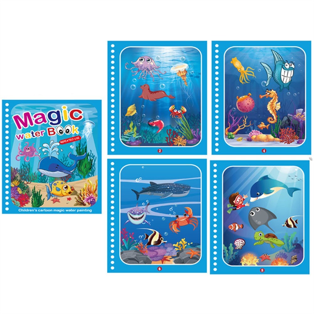 2withapen_montessori-toys-children-early-education_variants-1 Magic Water Book™ - Tover de tekening tevoorschijn - Kleurboek Onderwater | Educatief Speelgoed - Afbeelding 1