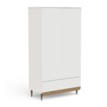 Kast Scandinave 2-deurs Wit/Naturel