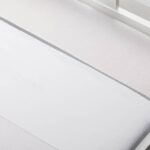 Laken Ledikant Briljant Baby Wit met Biesband Grijs