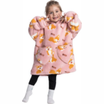 HappySnug– Schattig en comfortabel – Kinderdeken met capuchon One Size (1-3 jaar) / Corgi | Educatief Speelgoed