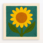 ThreadArt– Handgemaakt&Kleurrijk– Dieren Borduurset Zonnebloem A | Educatief Speelgoed