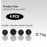 MagniFun– Rustgevend&Leuk– Magnetische Siliconen Ballen Zwart / 4 | Educatief Speelgoed