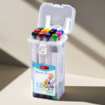 HighlightPro– Dubbel&Kleurrijk– Geurloze&Afwasbare Schoolstiften 12 kleuren | Educatief Speelgoed